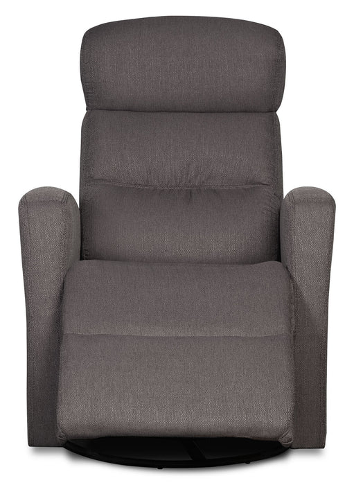 Fauteuil pivotant, berçant et inclinable Penny de 29,1 po en tissu d’apparence lin - gris