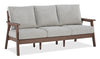 Sofa Nome pour la terrasse à l’extérieur - plastique à haute densité et tissu Nuvella, résistant aux rayons UV et aux intempéries - brun et beige