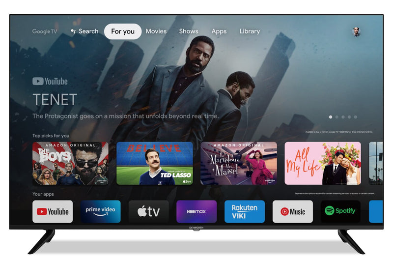 Téléviseur intelligent Skyworth UHD de 65 po avec Google TVMC
