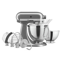  Batteur sur socle à tête inclinable KitchenAid de la série Artisan avec trousse d'accessoires de qualité supérieure - KSM195PSMS 