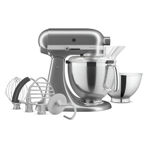 Batteur sur socle à tête inclinable KitchenAid de la série Artisan avec trousse d'accessoires de qualité supérieure - KSM195PSMS