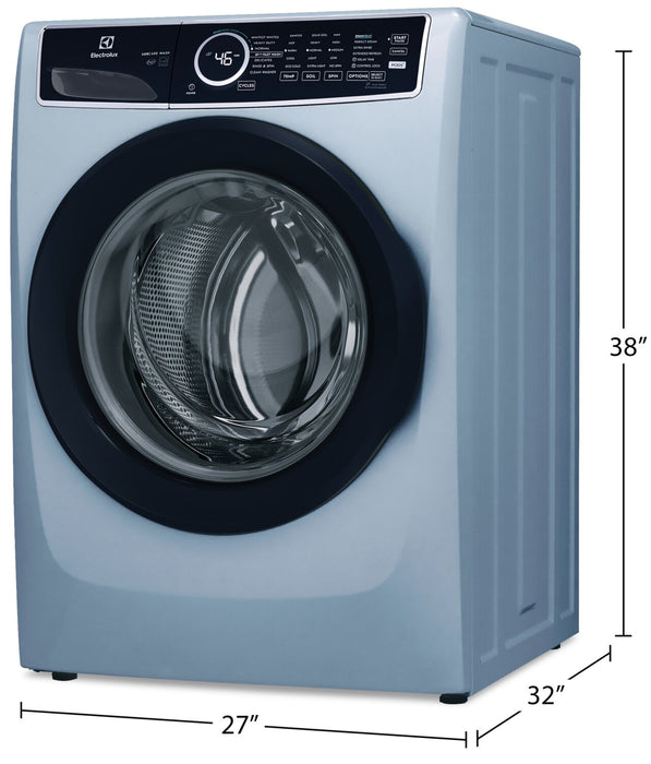 Laveuse à la vapeur haute efficacité Electrolux à chargement frontal de 5,2 pi³ - bleu glacier - superposable - ELFW7437AG