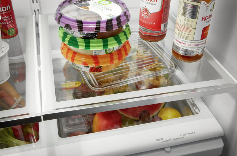 Réfrigérateur Whirlpool de 22 pi³ et de 35 po à congélateur inférieur - acier inoxydable résistant aux traces de doigts - WRFF5333PZ
