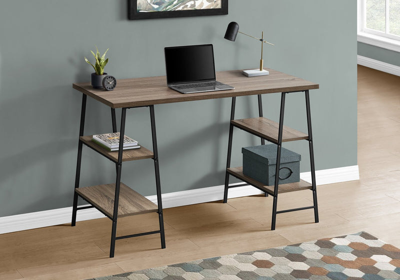 Bureau Jonnie de 47,25 po avec pattes de type chevalet - taupe
