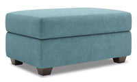  Pouf de rangement The Trunk de Sofa Lab de 39 po fabriqué au Canada en tissu de velours - bleu Sea Blue 