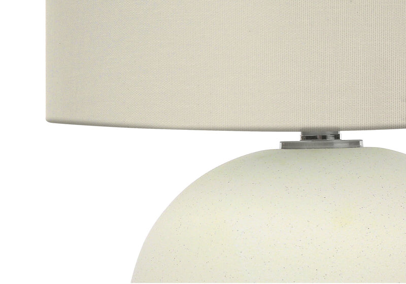 Lampe de table de 18 po en céramique crème