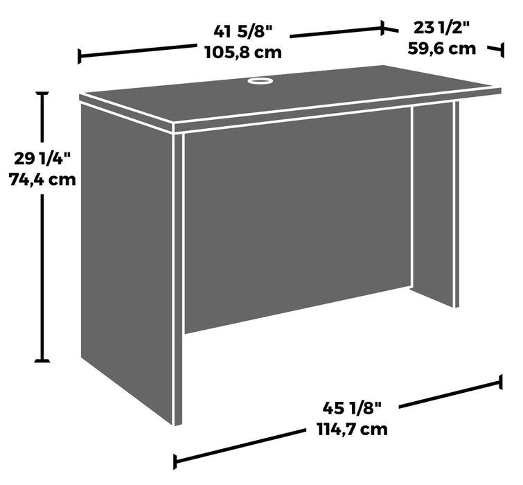 Retour pour bureau Affirm de 45,16 po de qualité commerciale - orme Hudson