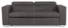 Sofa-lit Drake de 87 po en tissu de suédine avec lit rétractable, appuie-têtes relevables et capitonnage à boutons - gris