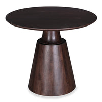  Table de salle à manger ronde Bali de 36 po (L) en manguier avec base piédestal - brune