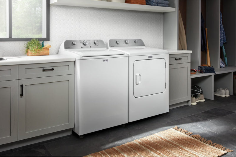 Laveuse à chargement par le haut de 5,2 pi³ et sécheuse à gaz de 7 pi³ de Maytag