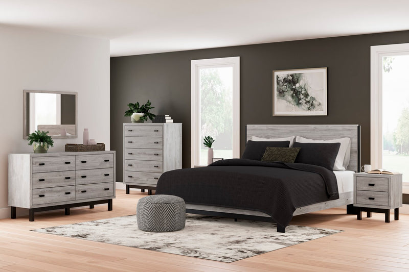 Commode verticale Zen de 44,7 po (L) x 52,5 po (H) à 5 tiroirs pour la chambre à coucher - grise