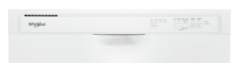 Lave-vaisselle encastré Whirlpool de 24 po et de 57 dBA avec commandes à l’avant - blanc - WDF341PAPW