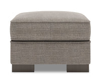  Pouf Track de Sofa Lab de 24 po fabriqué au Canada en tissu d’apparence lin - gris Luna Smoke 
