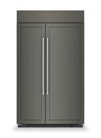  Réfrigérateur encastré KitchenAid avec panneau personnalisable de 30 pi³ à compartiments juxtaposés - KBSN708MPA 