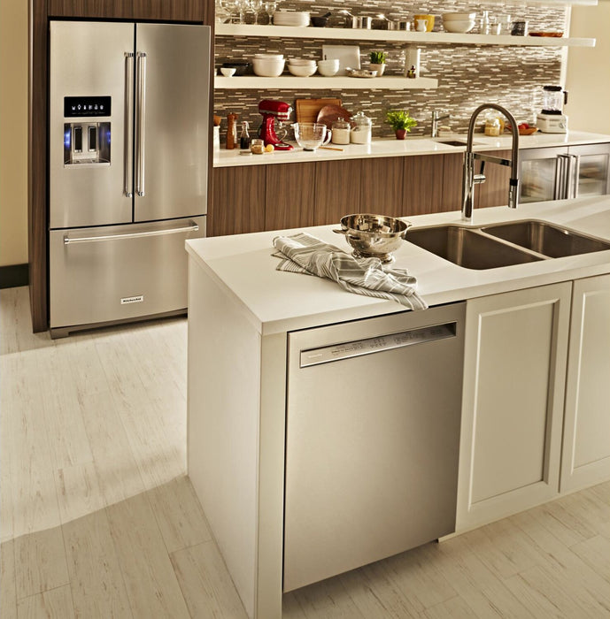 Réfrigérateur KitchenAid de 26,8 pi³ et de 36 po à portes françaises - acier inoxydable avec fini PrintShieldMC - KRFF577KPS