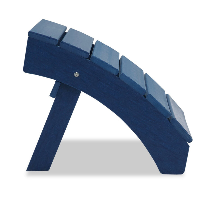 Pouf Bask pour la terrasse à l’extérieur - plastique à haute densité, résistant aux rayons UV et aux intempéries - bleu