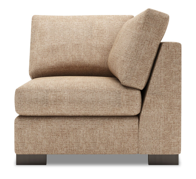 Fauteuil carré en coin Track de la collection Sofa Lab - Luxury Taupe