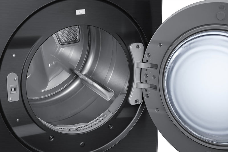 Sécheuse électrique Samsung de 7,6 pi³ avec vapeur - acier inoxydable noir - superposable - DVE53BB8700VAC
