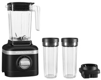  Mélangeur KitchenAid K150 3 vitesses, broyeur à glace et 2 gobelets mélangeurs individuels-KSB1332BM 