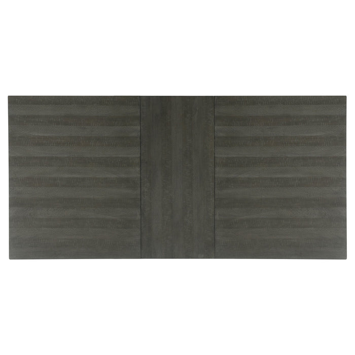 Ensemble de salle à manger Alto 5 pièces avec table, rallonge de 65 po à 83 po (L), base à tréteaux et 4 chaises - gris