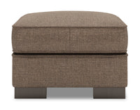  Pouf Track de Sofa Lab de 24 po fabriqué au Canada en tissu d’apparence lin - brun Luna Praline 