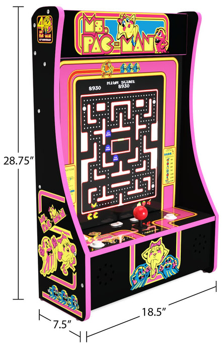 Borne d'arcade de fête portative édition 40e anniversaire MS.PAC-MANMC de Arcade1up