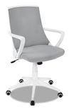 Chaise de bureau Walker de 24 po - grise et blanche