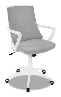 Chaise de bureau Walker de 24 po - grise et blanche