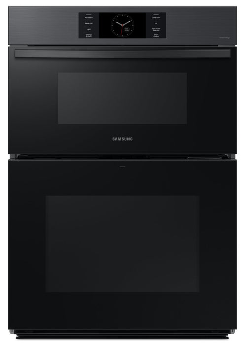 Four à micro-ondes combiné avec four mural électrique Samsung de 7 pi³ et de 30 po - acier noir mat - NQ70CG700DMTAA