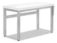 Bureau Kai de 47,25 po à hauteur réglable - blanc