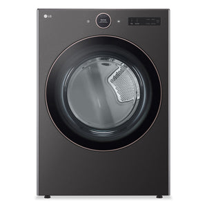 Sécheuse électrique intelligente LG de 7,4 pi³ avec vapeur - acier noir - superposable - DLEX6500B