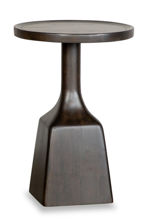 Table de bout moderne Rhett de 18 po - chêne brun espresso foncé