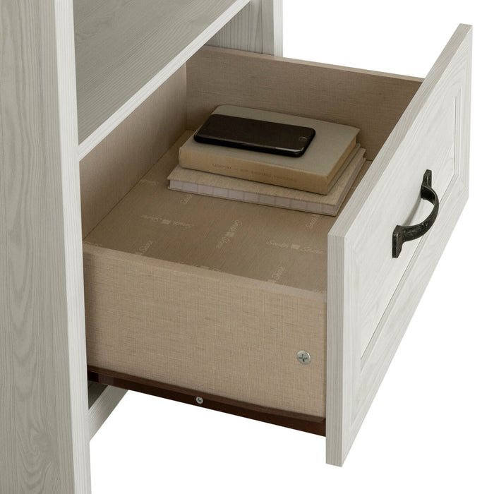 Table de nuit Dove de 23,8 po (L) x 22,5 po (H) à 1 tiroir, fabriquée au Canada - blanche