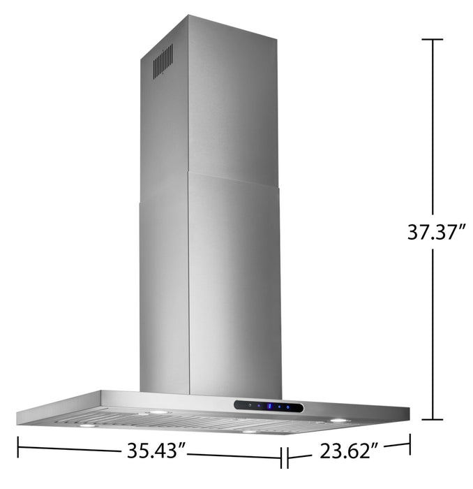 Hotte îlot de cuisinière Broan Elite de série EIT1 de 36 po – EIT1366SS