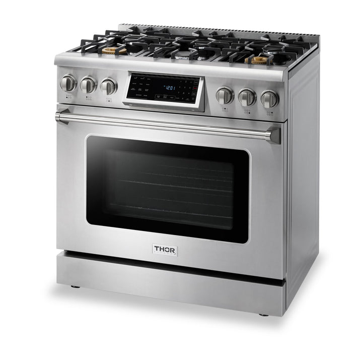 Cuisinière professionnelle à gaz Thor Kitchen de 6 pi³ à panneau inclinable - TRG3601