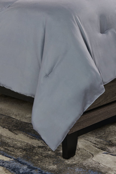 Ensemble d'édredon Arista 4 pièces pour lit double ou grand lit - gris