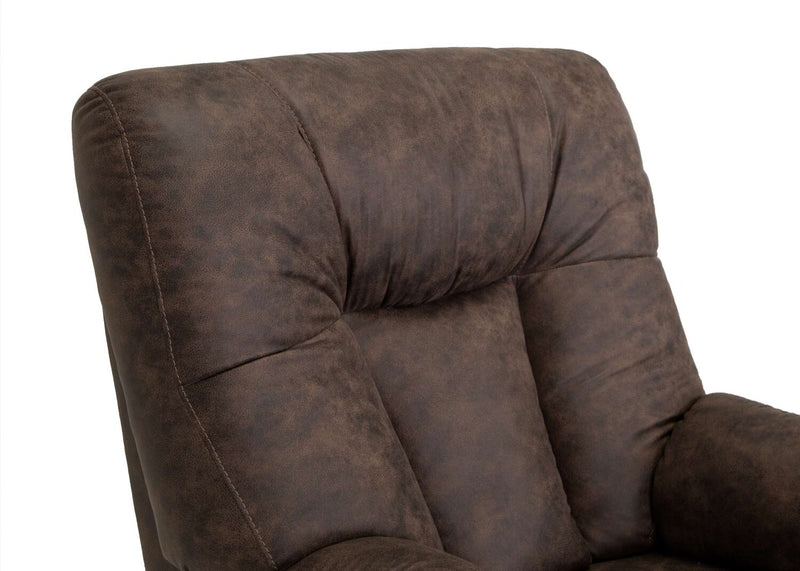 Fauteuil berçant inclinable Design à mon image de 35,5 po en tissu d’apparence cuir - brun café Ranger