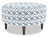  Pouf The Curve de Sofa Lab de 31 po fabriqué au Canada en tissu - Ocean multicolore 