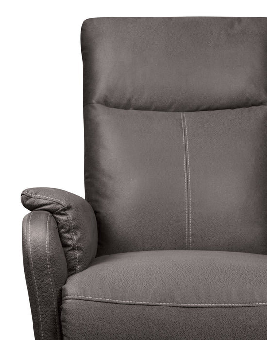 Fauteuil à inclinaison électrique Eva de 29,5 po en suédine - gris foncé