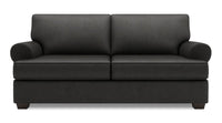  Sofa Roll de Sofa Lab de 76 po de format condo fabriqué au Canada en tissu d’apparence lin - gris Luna Kohl 
