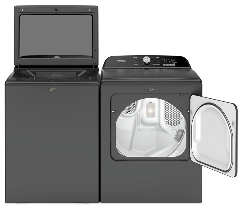 Laveuse à chargement par le haut de 6,1 pi³ avec agitateur amovible et sécheuse électrique de 7 pi³ de Whirlpool