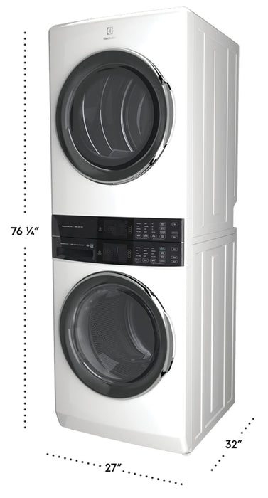 Tour de buanderie Laundry TowerMC à la vapeur Electrolux à chargement frontal de 5,2/8,0 pi³ - blanche - ELTE760CAW