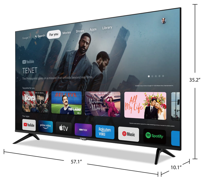 Téléviseur intelligent Skyworth UHD de 65 po avec Google TVMC