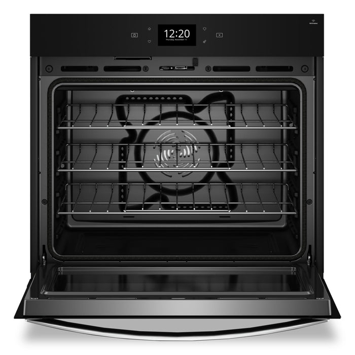 Four mural simple électrique Whirlpool de 4,3 pi³ et de 27 po avec convection véritable - acier inoxydable résistant aux traces de doigts - WOES7027PZ