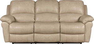 Sofa inclinable Kobe en cuir véritable - pierre 