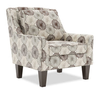 Fauteuil d’appoint club Sofa Lab de 29 po fabriqué au Canada en tissu avec pattes en bois - Stone multicolore