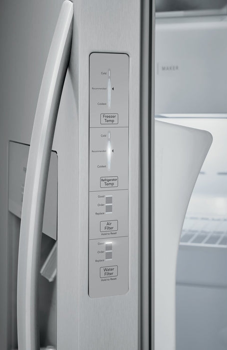 Réfrigérateur Frigidaire de 25,6 pi³ et de 36 po de profondeur standard à compartiments juxtaposés - acier inoxydable - FRSS2623AS