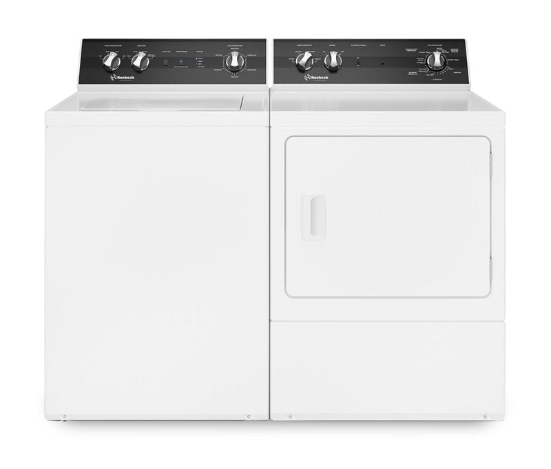 Laveuse à chargement par le haut de 3,2 pi3 et sécheuse électrique de 7 pi3 de Huebsch - blanches