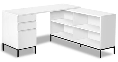 Sean L-Shaped Desk - White 