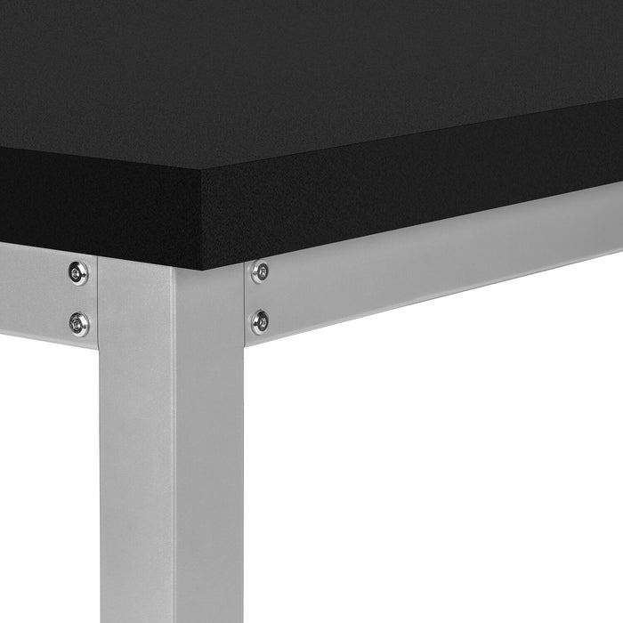 Bureau Kai de 47,25 po à hauteur réglable - noir et argenté